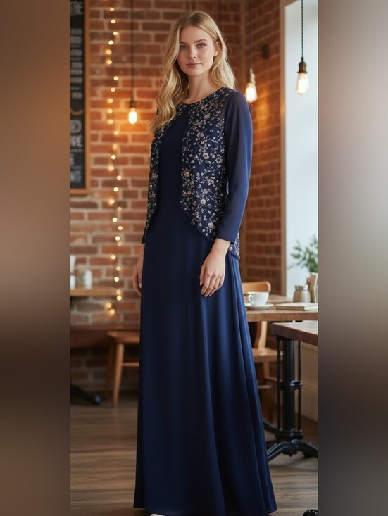 Alex Evenings Dresses & Skirts - NWT Alex evenings Long Beaded Illusion Sweetheart Neck 3/4 Sleeve Ruched size 16